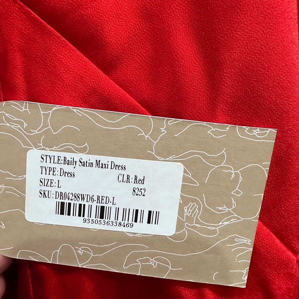 Meshki Red Maxi Dress - Picture 10 of 11